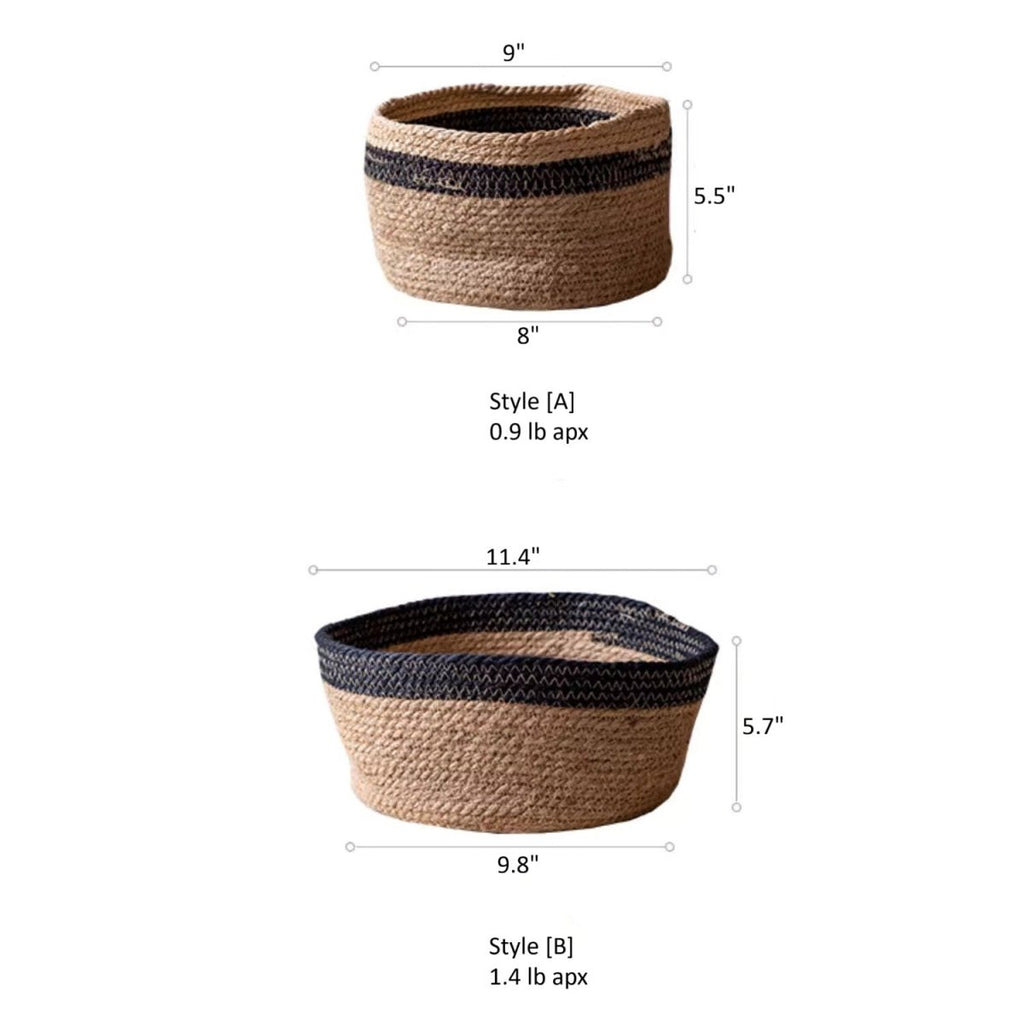 Cotton Blend Woven Storage Basket