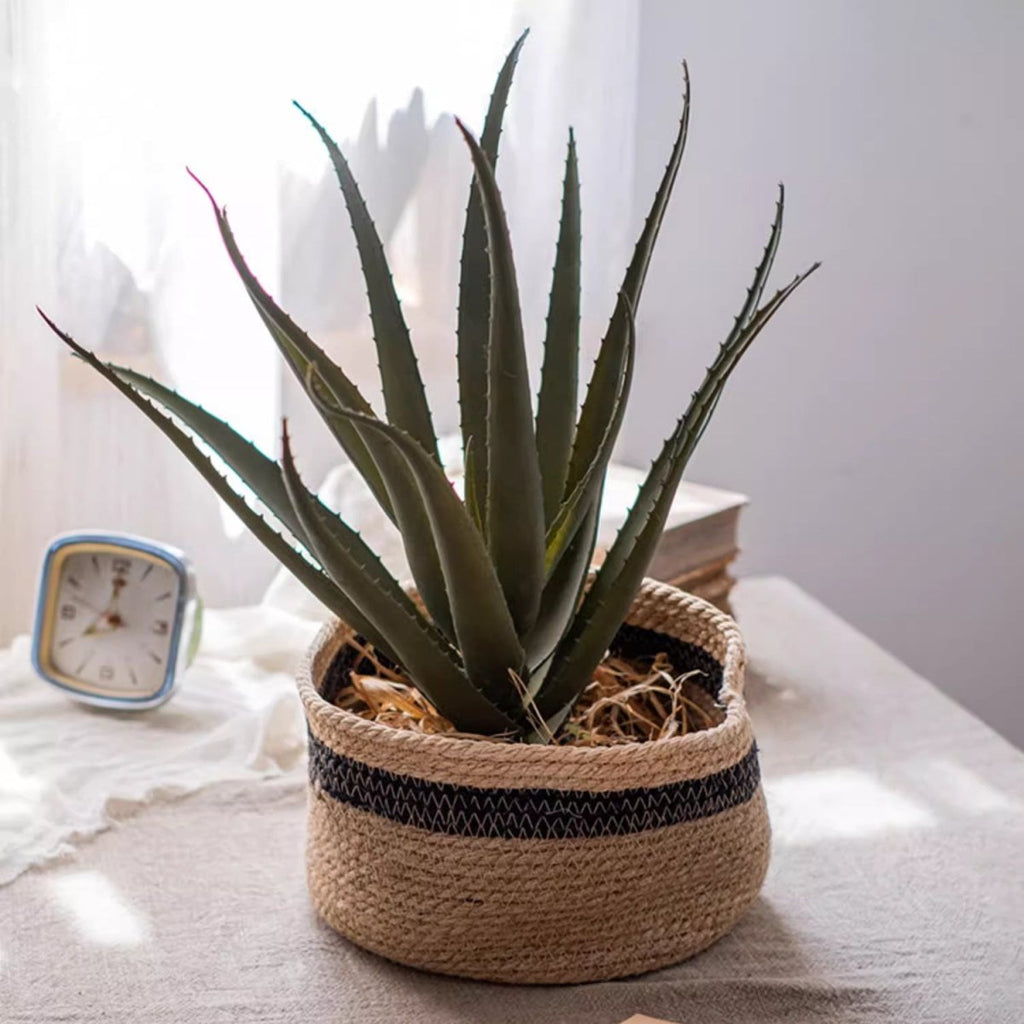 Cotton Blend Woven Storage Basket