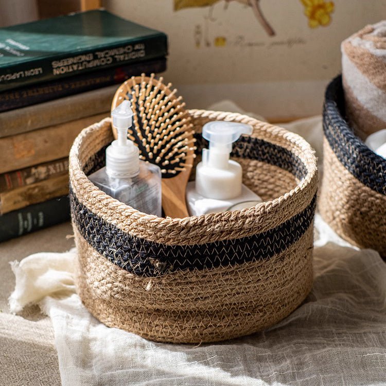 Cotton Blend Woven Storage Basket