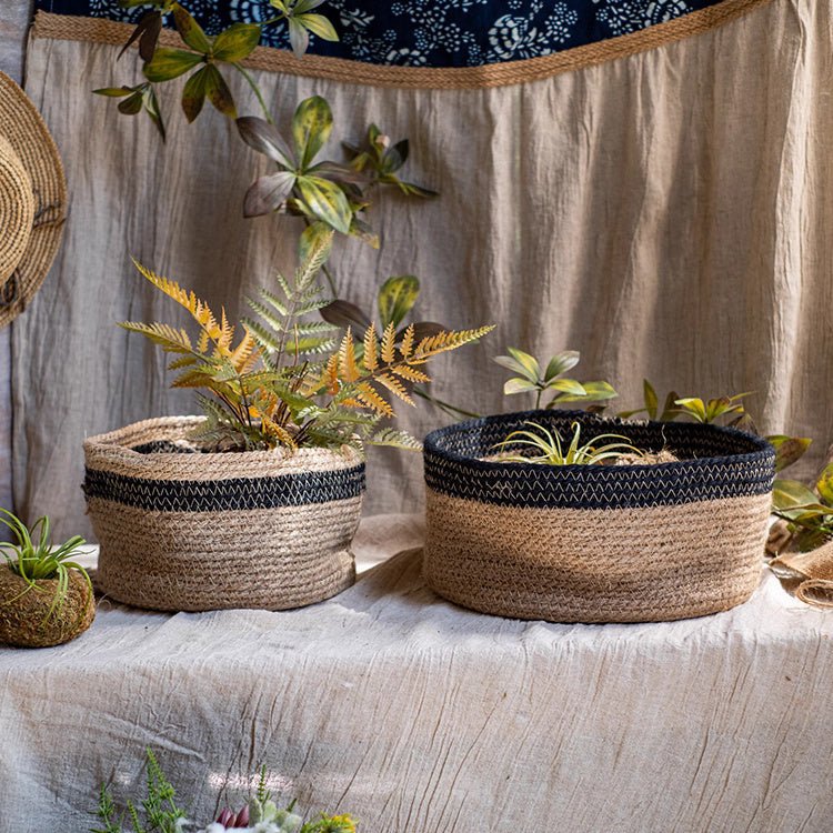 Cotton Blend Woven Storage Basket