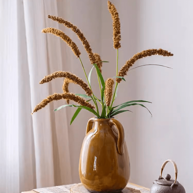 Three-Headed Dogtail Grass Stem 39" Tall
