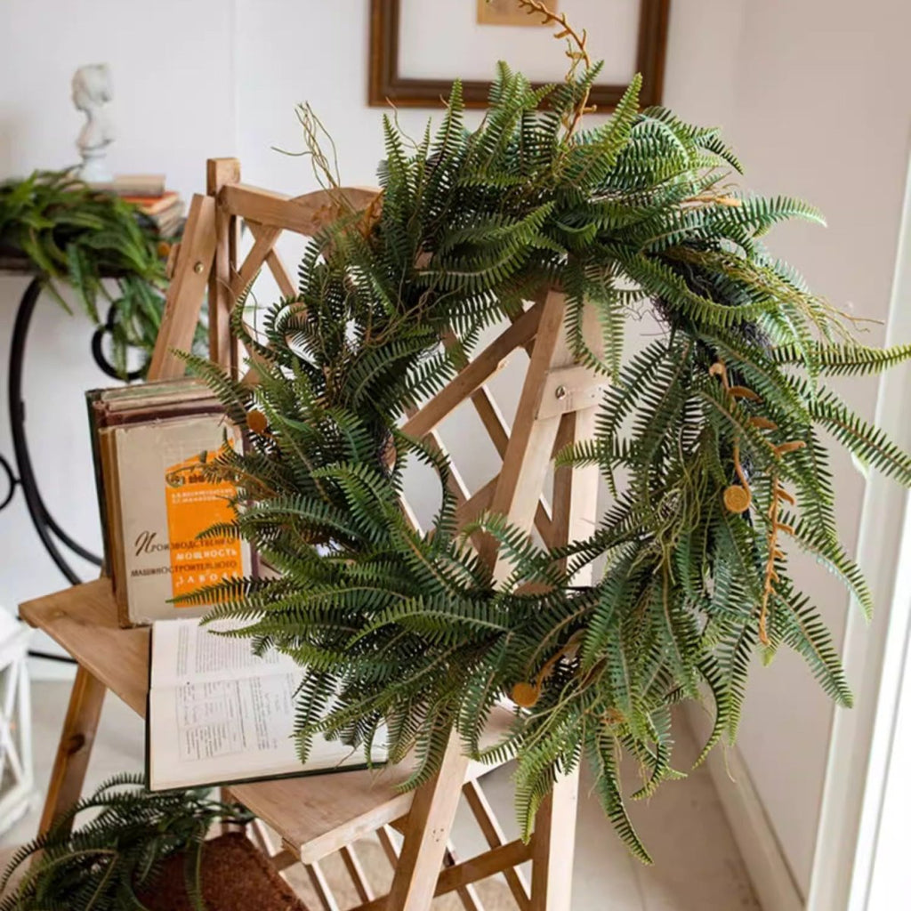 Evergreen Fern Garland and Wreath