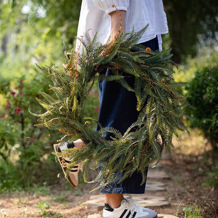 Evergreen Fern Garland and Wreath