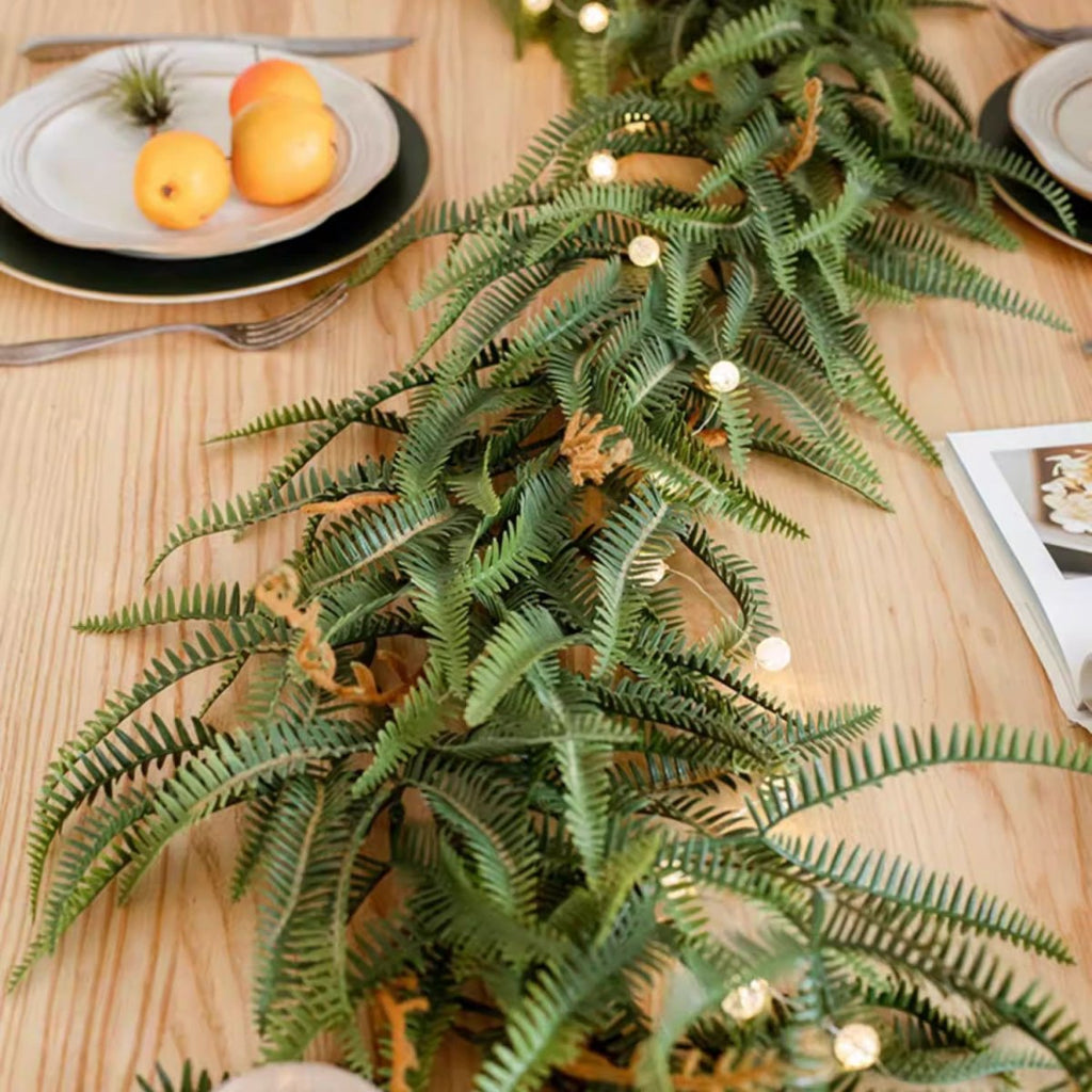 Evergreen Fern Garland and Wreath