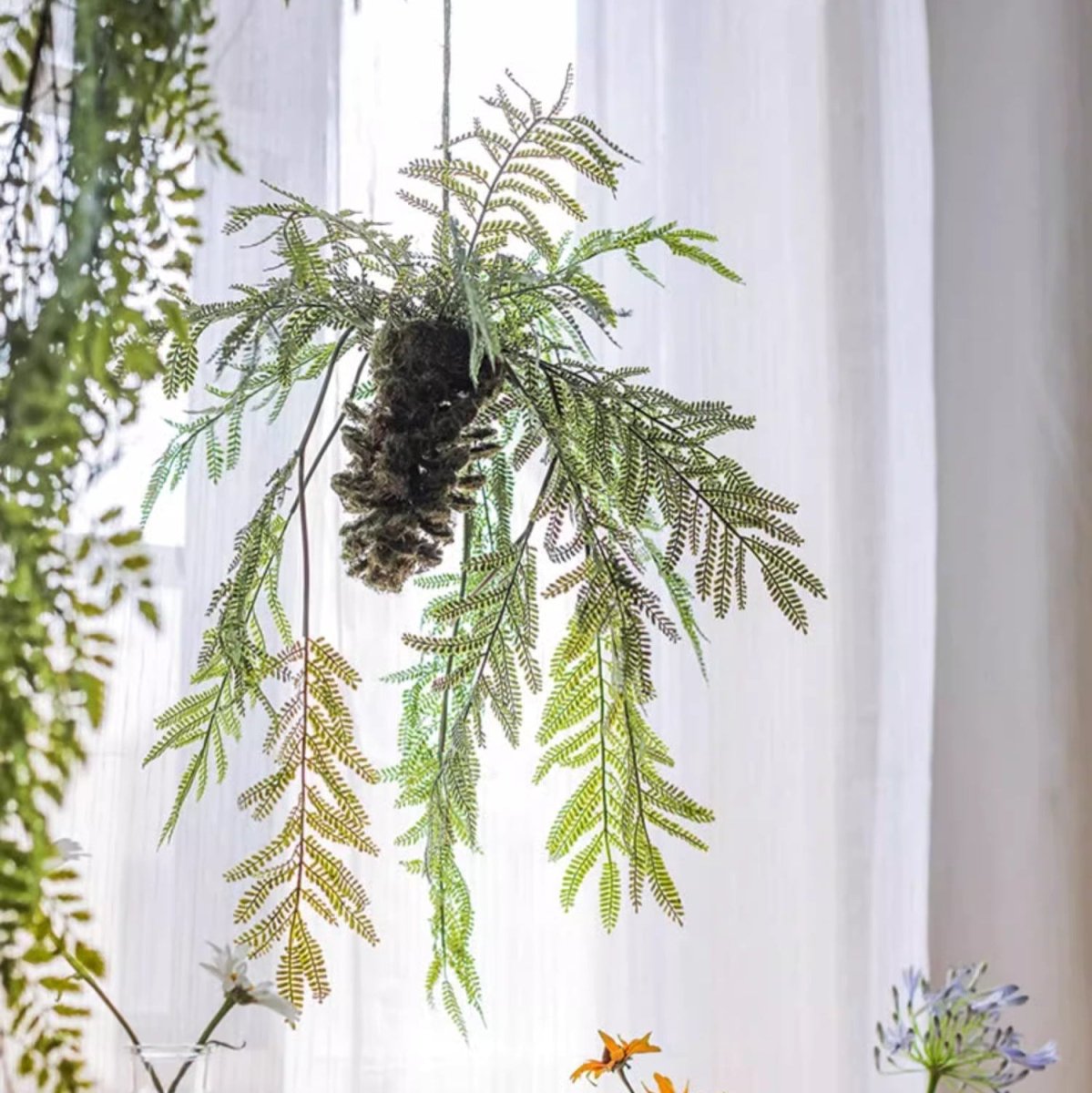 Artificial Fern Hanging Ball Decoration