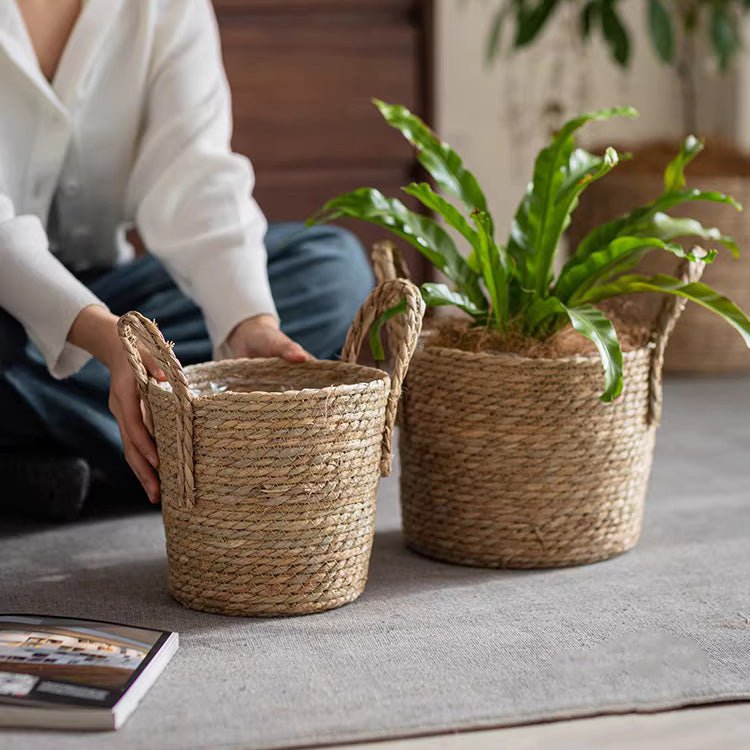 French Country Woven Planter Basket