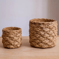 Grass Woven Looking Cement Planter