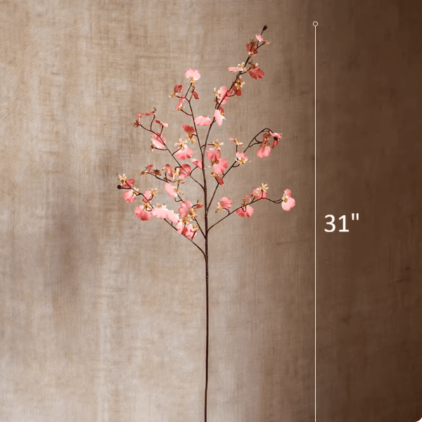 Impressionist Oncidium Orchid Stem in Pink 31" Tall