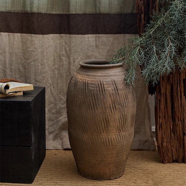 Large Floor-Standing Clay Pot