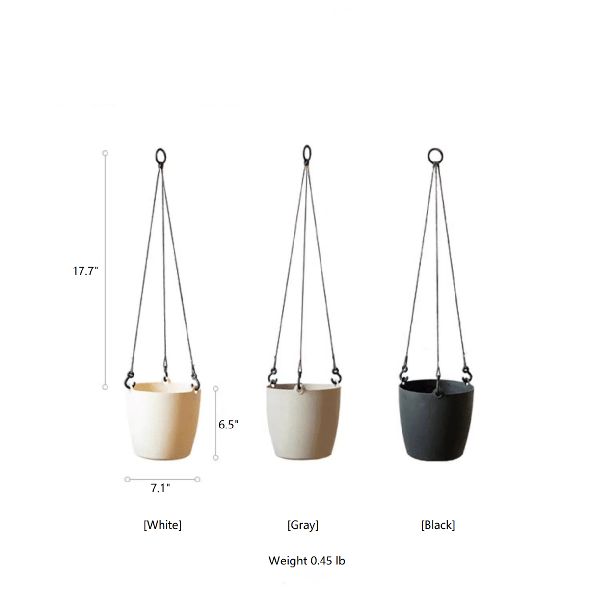 Modern Resin Hanging Planter for Artificial Plants