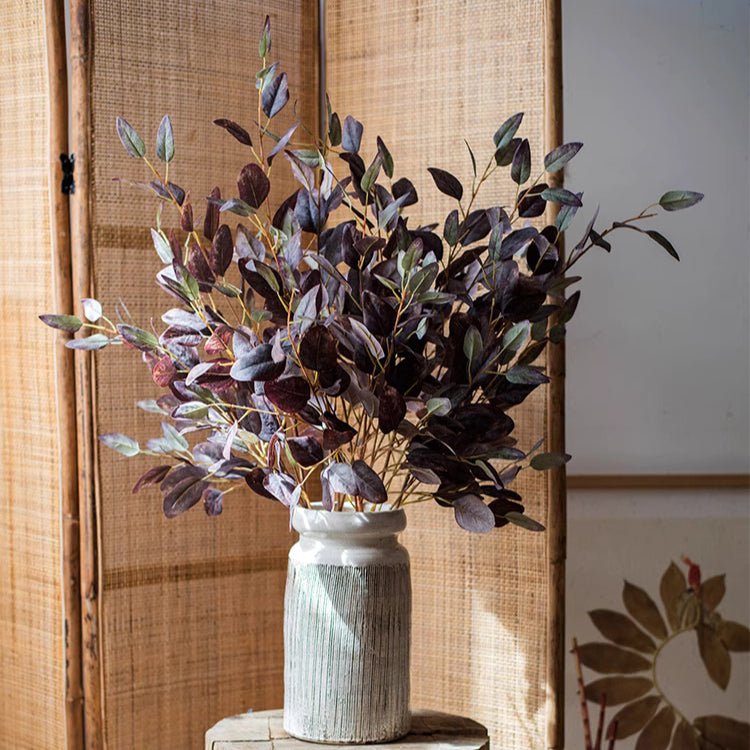 Midnight Plum Eucalyptus Stem 37.7" Tall