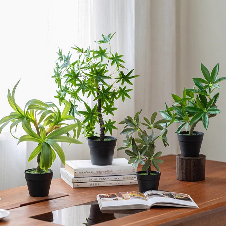 Mini Faux Potted Green Plant