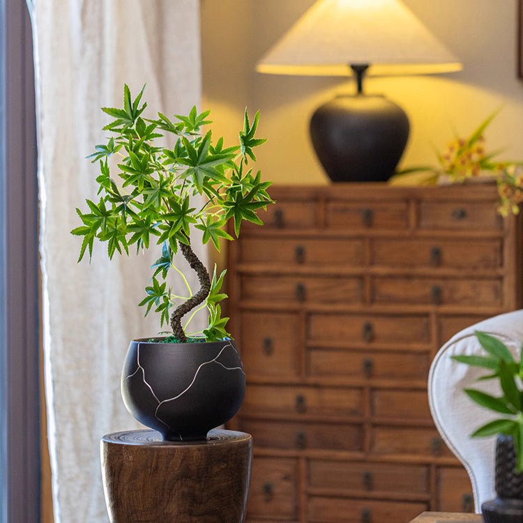 Mini Faux Potted Green Plant