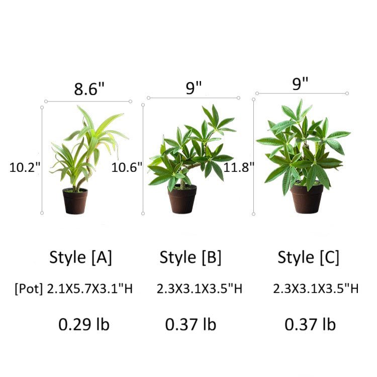 Mini Faux Potted Green Plant