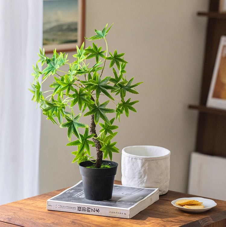 Mini Faux Potted Green Plant