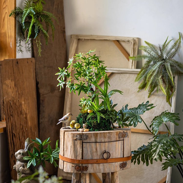 Mini Faux Potted Green Plant