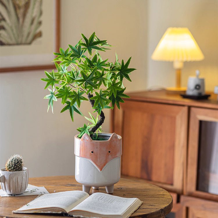 Mini Faux Potted Green Plant