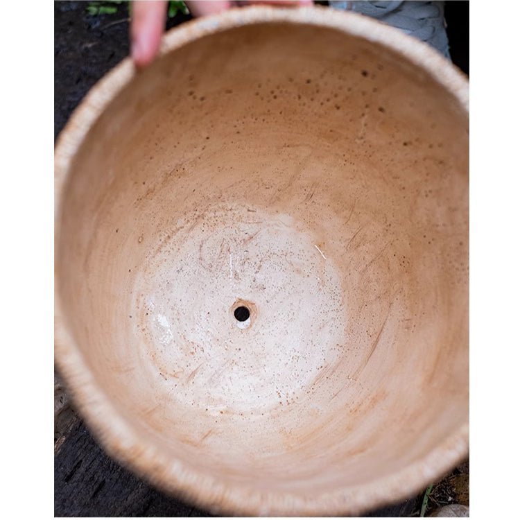 Rattan Pattern Edge Cement Planter