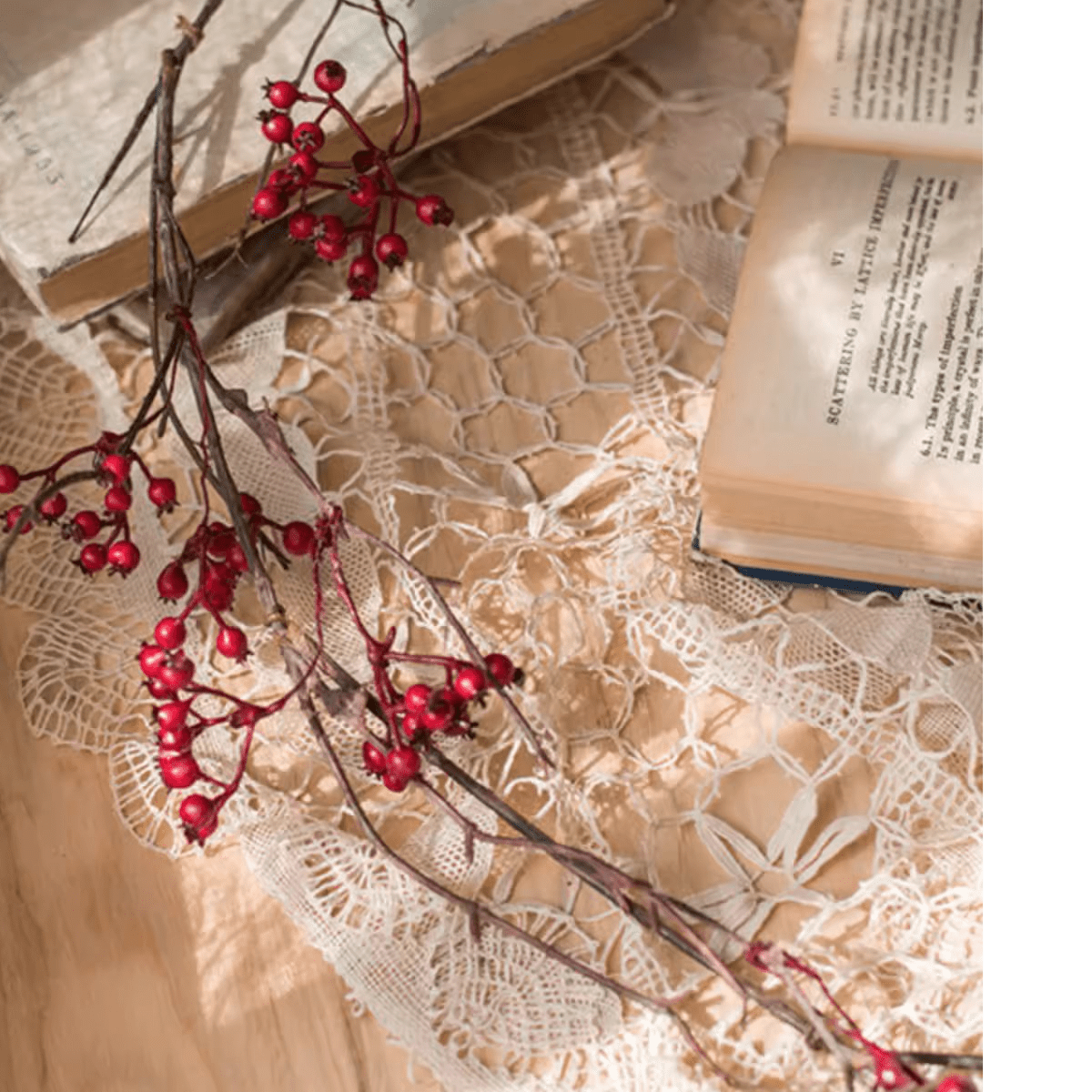 Rustic Artificial Red Berry Vine 63" Long