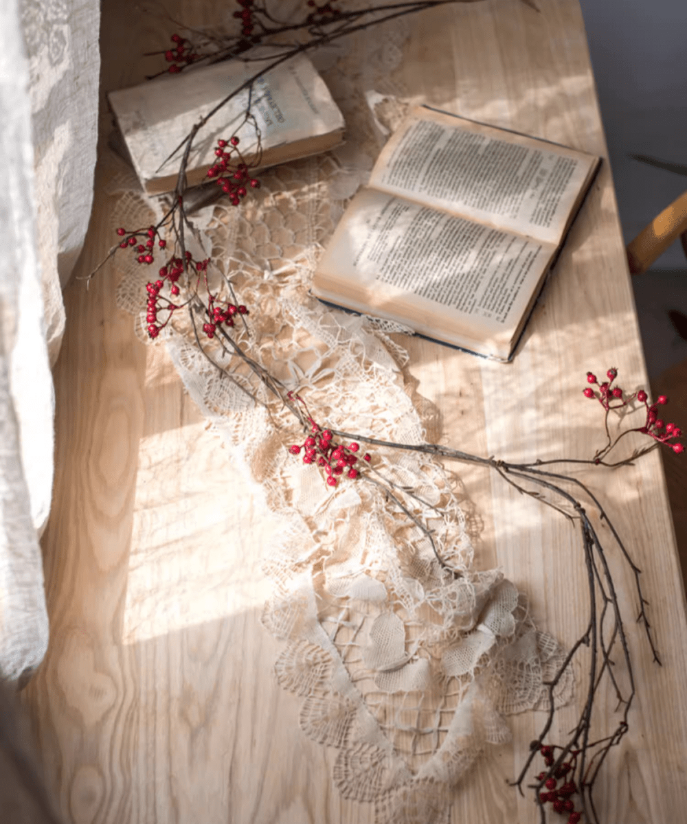 Rustic Artificial Red Berry Vine 63" Long