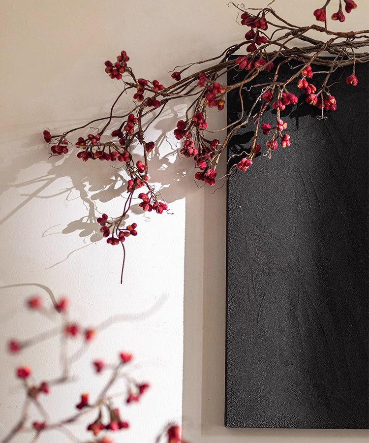Artificial Red Budded Twig 41.7" Tall