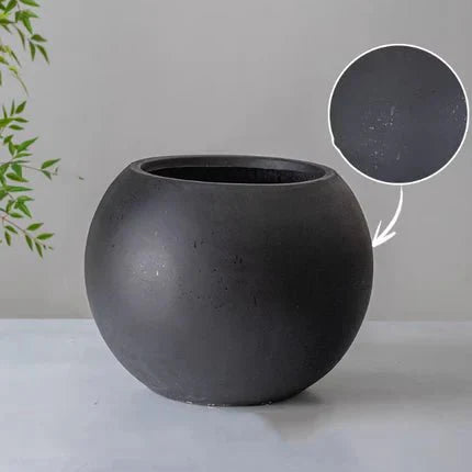 Round Magnesium Clay Planter