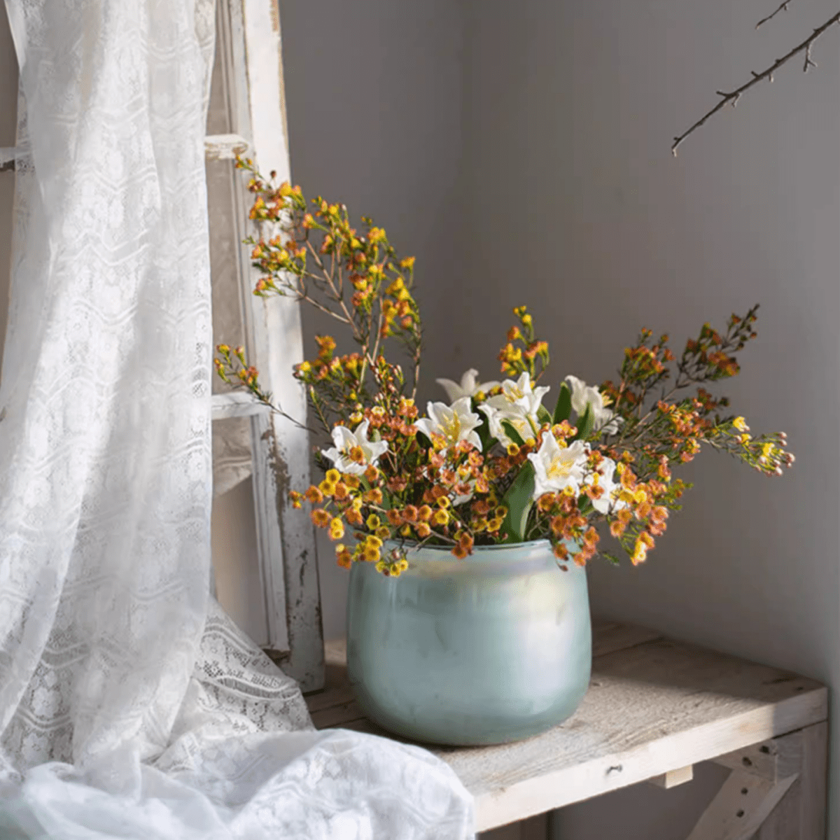 Ruhai Low Glass Vase