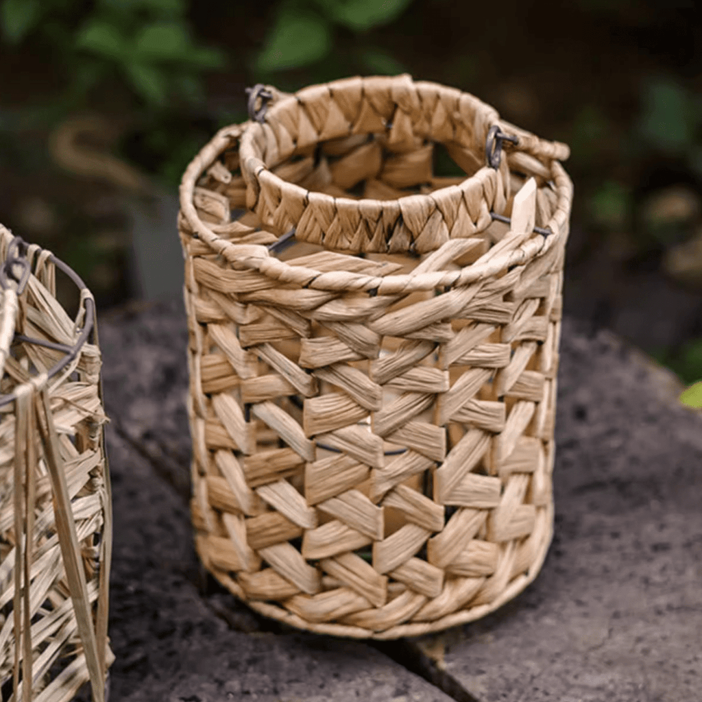 Rustic Seagrass Handwoven Candle Lantern