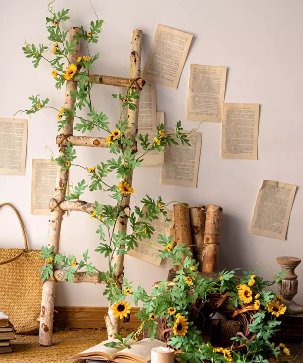 Sunlit Bloom Sunflower Garland 51" Long