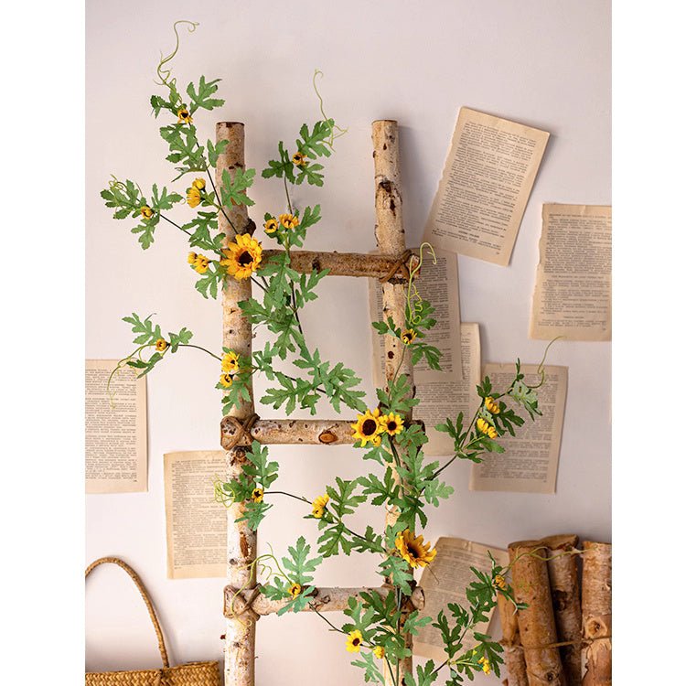 Sunlit Bloom Sunflower Garland 51" Long