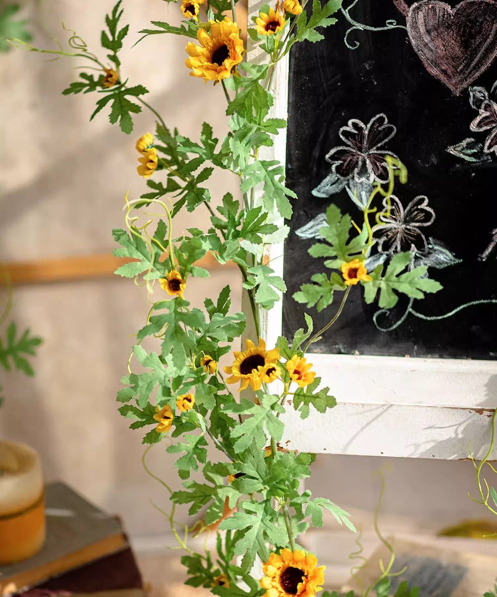 Sunlit Bloom Sunflower Garland 51" Long