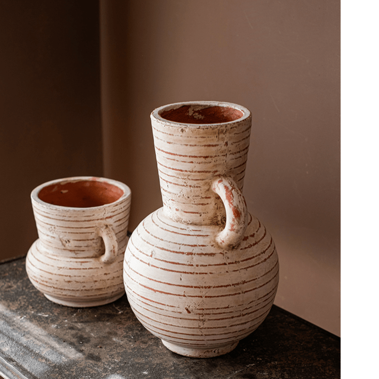 Terracotta Planter Vase with Handles