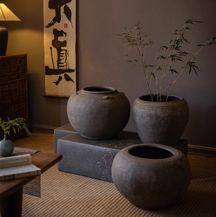 Traditional Round Belly Zen Style Ceramic Vase