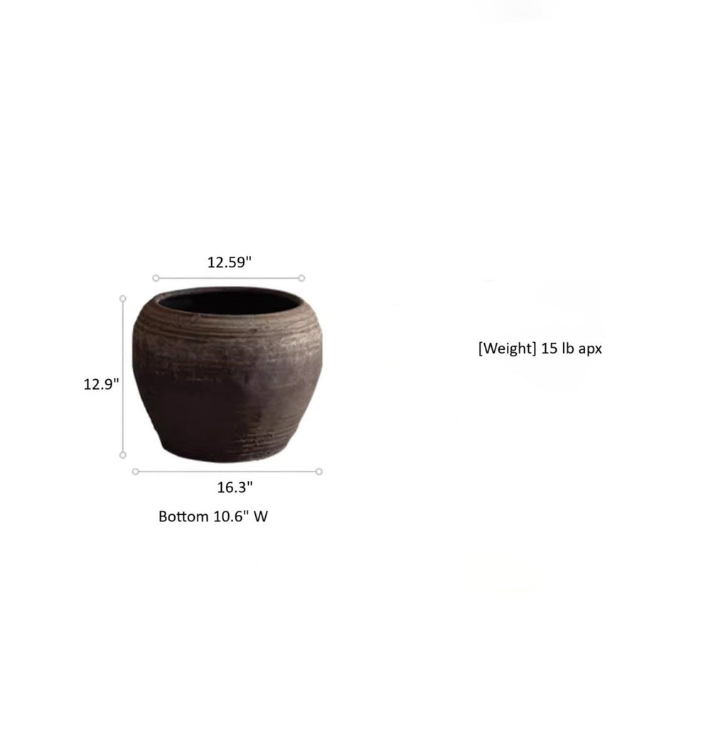 Traditional Round Belly Zen Style Ceramic Vase
