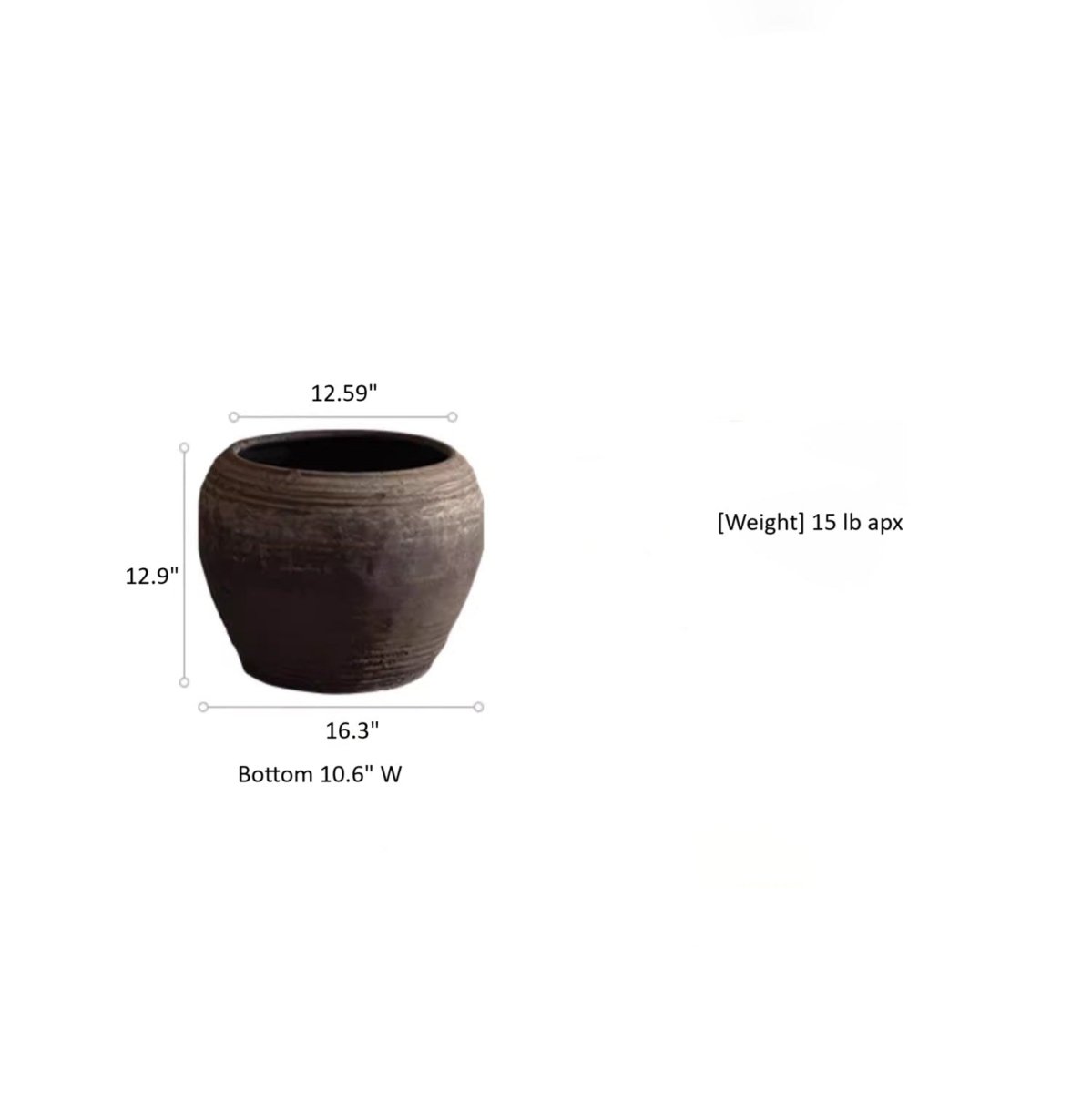Traditional Round Belly Zen Style Ceramic Vase