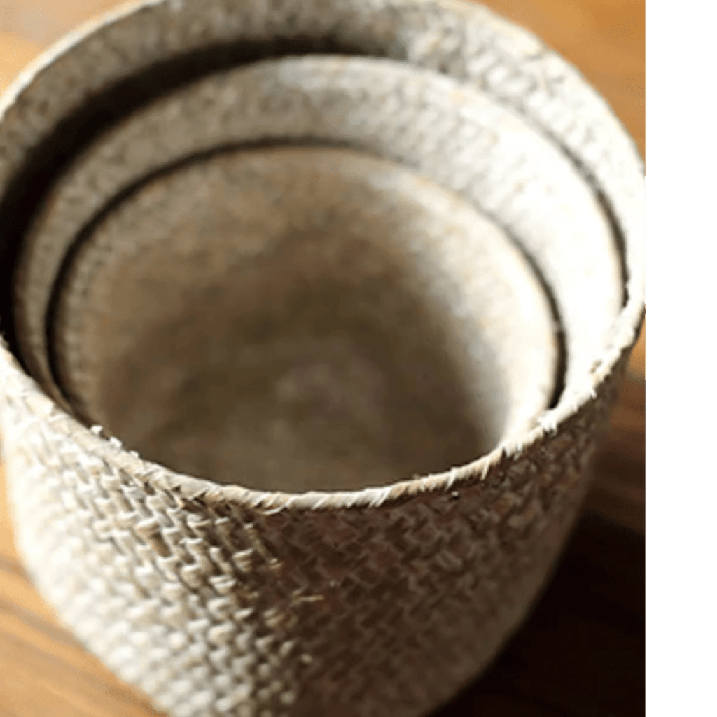 Natural Woven Round Storage Basket