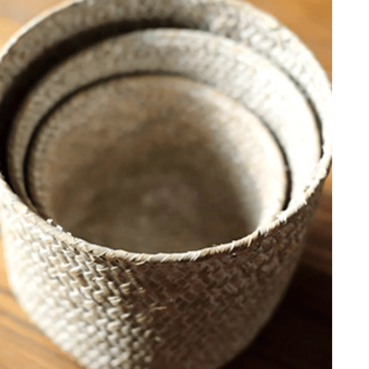 Natural Woven Round Storage Basket