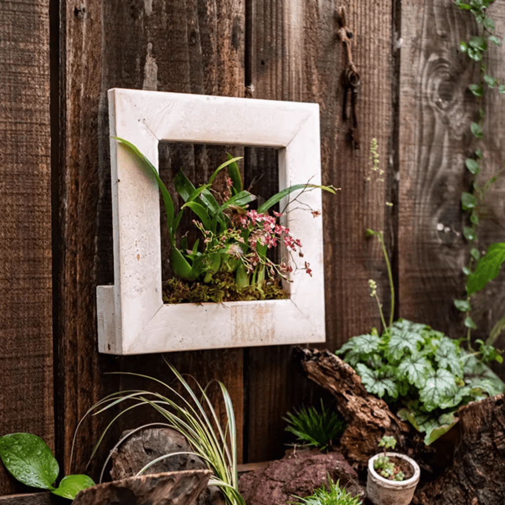 Wood Hanging Floral Frame