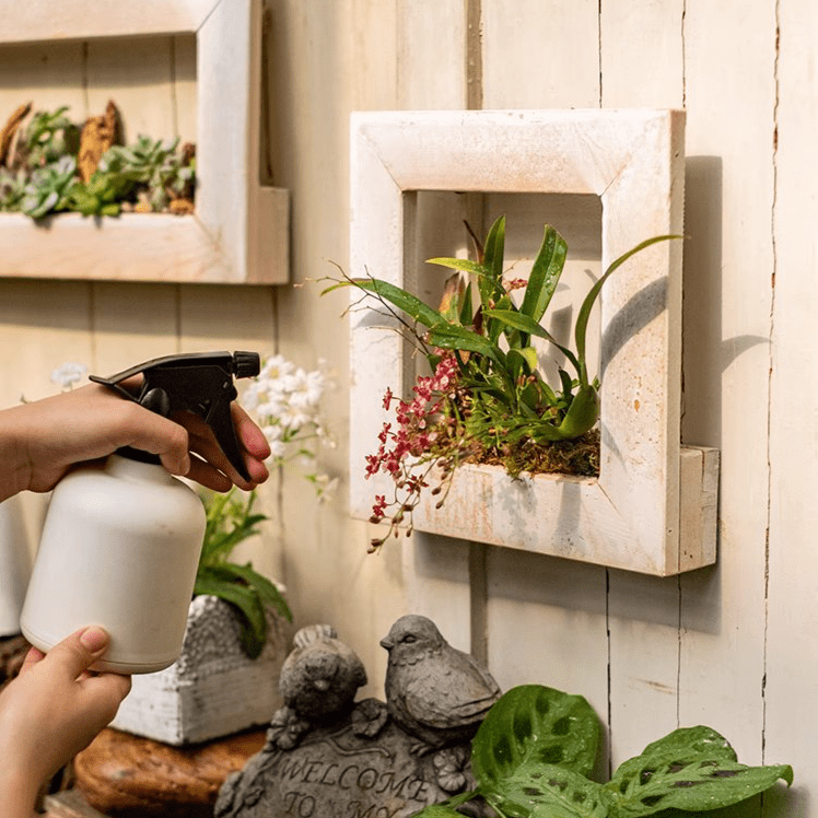 Wood Hanging Floral Frame