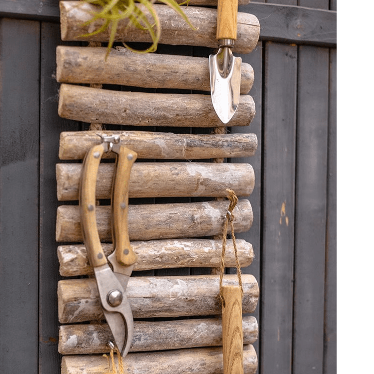 Rustic Wood Ladder Wall Décor Tool Organizer
