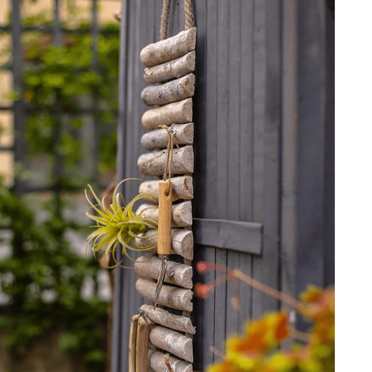 Rustic Wood Ladder Wall Décor Tool Organizer