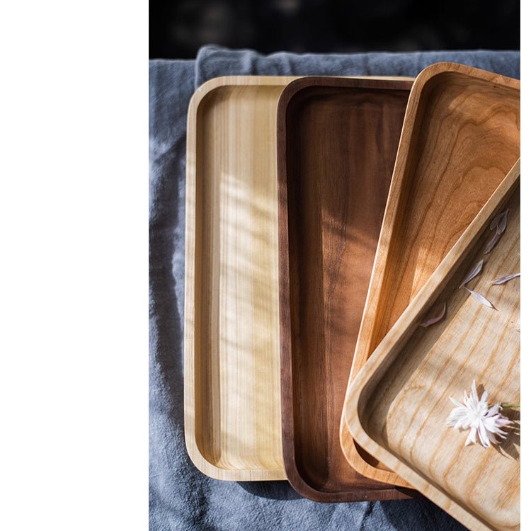 Natural Wood Plate Serving Tray