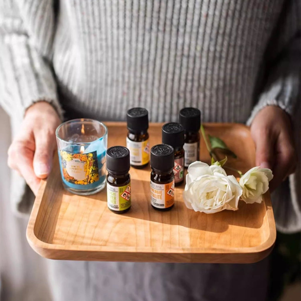 Natural Wood Plate Serving Tray