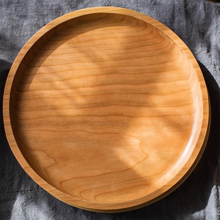 Natural Wood Plate Serving Tray