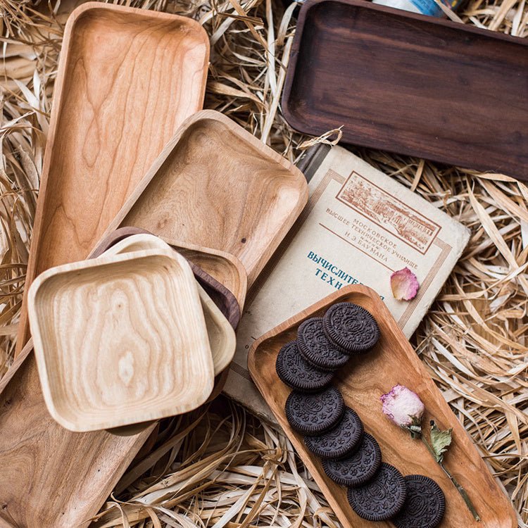 Solid Wood Snack Plate
