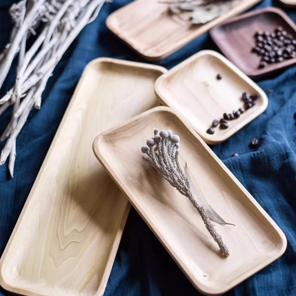 Solid Wood Snack Plate