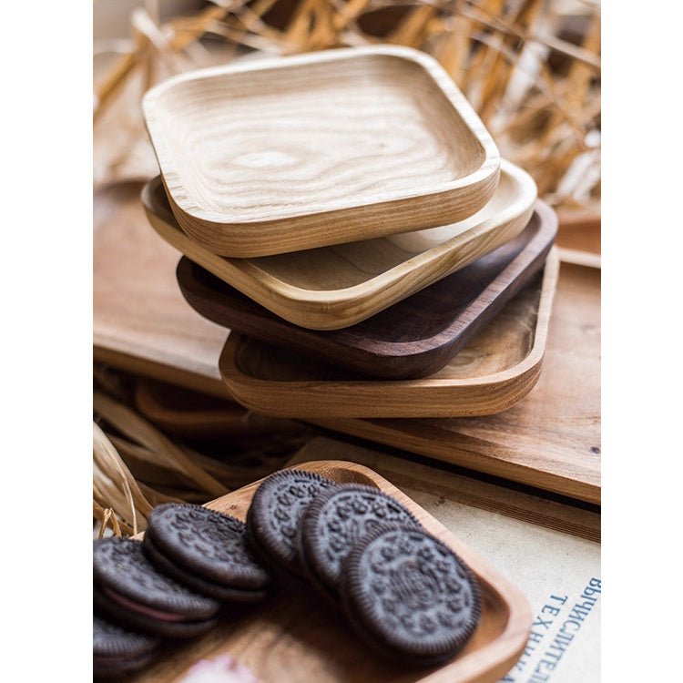 Solid Wood Snack Plate