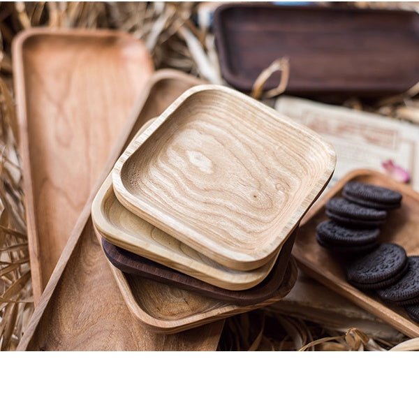 Solid Wood Snack Plate