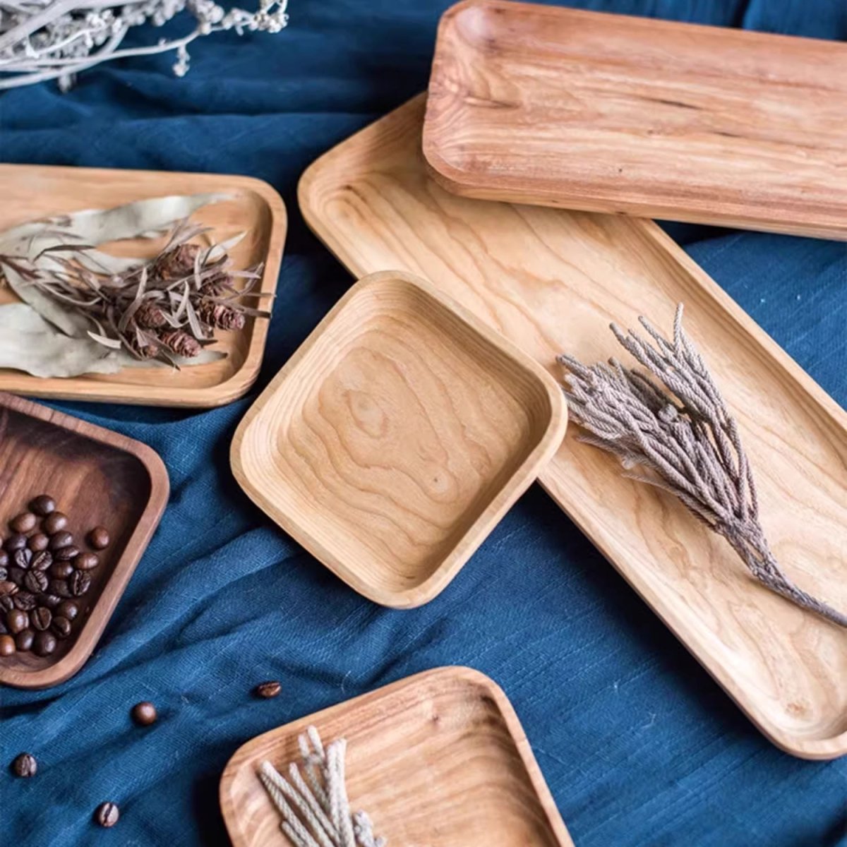 Solid Wood Snack Plate