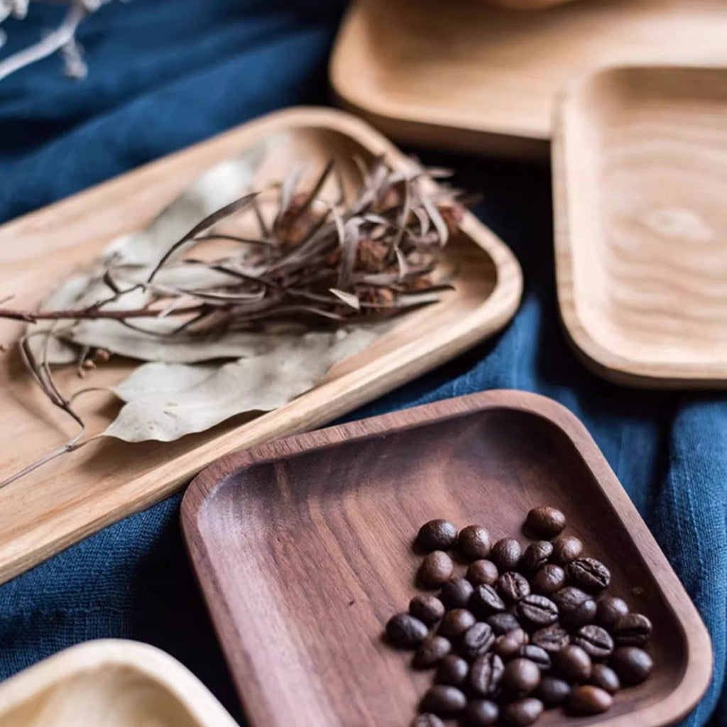 Solid Wood Snack Plate